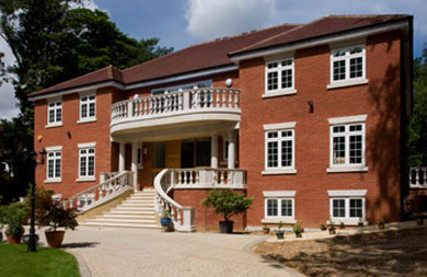 New build house driveway view