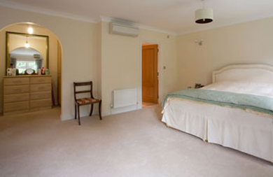 Finished bedroom interior